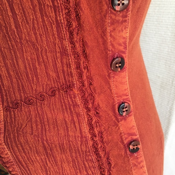 Vintage 90s OS Boho Maxi Dress Adjustable Tie Back - Picture 6 of 9